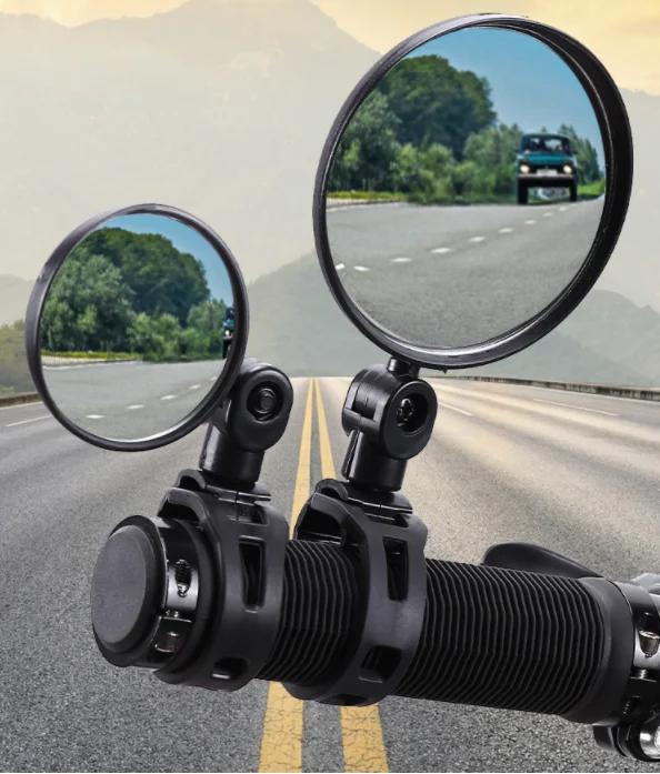 Espelho Retrovisor Ajustável de Grande Ângulo para Bicicletas MTB e Estrada - 1 Peça Universal
