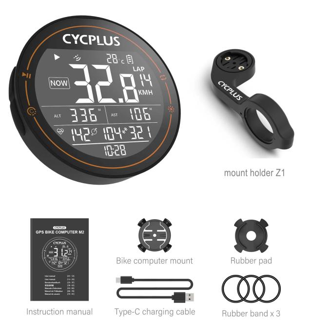 Computador de Bicicleta CYCPLUS-M2 com GPS, Velocímetro e Odometria, À Prova d'Água, Bluetooth e ANT для Ciclismo em Estrada e MTB