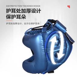 Equipamento De Treinamento De Proteção Completo, Feixe Cruzado, Proteção De Cabeça Fechada, Capacete De Boxe, Cor Sólida, Boxe, Novo, Presente - Image 4
