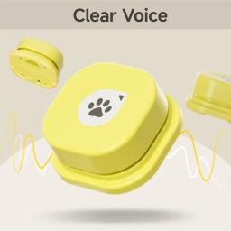 MEWOOFUN Pet Comunicação Vocal Training Brinquedo Interativo, Botão Do Cão, Gravar Falando, Bell Ringer com Pad e Adesivo, Fácil de Usar - Image 3
