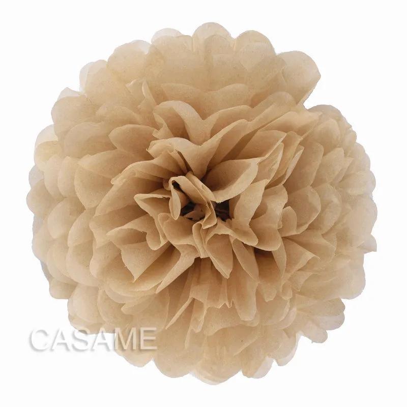 Pompons de Papel Decorativos para Casamento, Pom Poms, Flower Balls, Party Home Decor, Tecido, Aniversário, Natal, Decoração DIY, 25cm Diâmetro, 5Pcs - Image 1