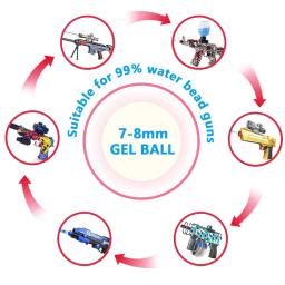Balas de gel Splater Ball Blaster, bolas de água, 7mm a 8mm, 1 pacote, 3 unidades por pacote, 1 pacote, 3 unidades por pacote - Image 5