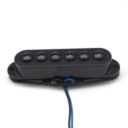 Captador de guitarra elétrica Single Coil para guitarra ST, ímã Cerêmico, pescoço, meio, ponte, preto Acessórios - Image 4