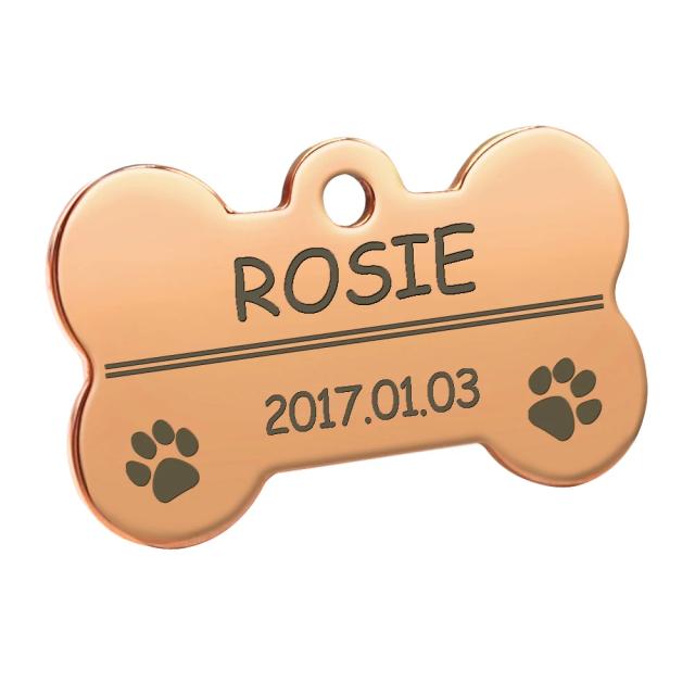 Tags Personalizadas para Pets: Colar com Nome e Pingente de Osso ou Pata em Glitter para Cães e Gatos Filhotes