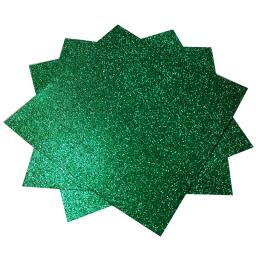 Papel cartolina verde com glitter para artesanato, topper de cupcake, decorações de festa de aniversário e casamento, 15 folhas 300gsm 12*12" - Image 2