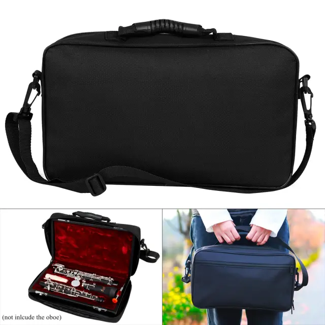 Bolsa de Ombro Oxford Acolchoada para Instrumentos de Sopro com Estojo Rígido e Impermeável