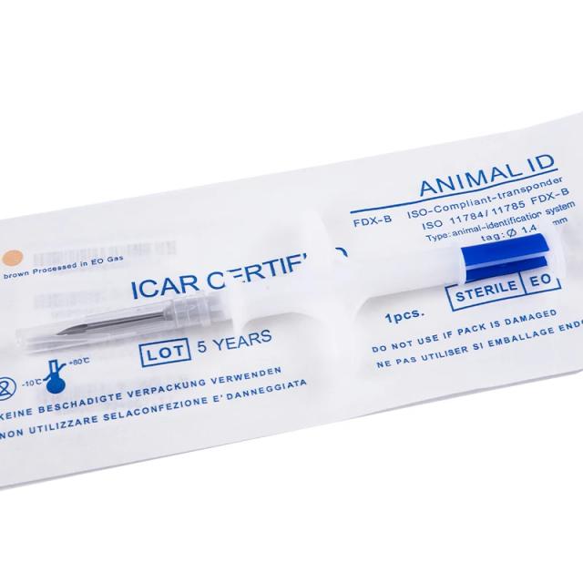 Kit de Implante RFID com Seringa para Microchipagem de Cães e Gatos - Identificação ISO FDX-B 10mm e 8mm