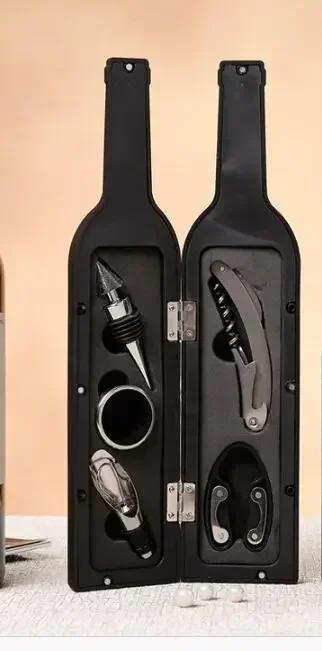 Conjunto Deluxe de Abridor de Vinho com 5 Ferramentas e Acessórios Ideais para Presentes