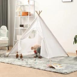 Teepee dobrável com estojo para crianças, Play Tent para criança, brincadeiras indoor e ao ar livre, presente para meninas e meninos - Image 3