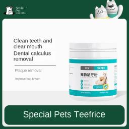 Pet dentes limpeza pó, Pó de limpeza oral para cães e gatos, Cálculo dental, Remover o mau hálito, Branquear os dentes amarelos - Image 2