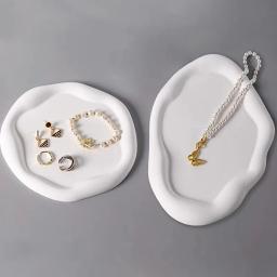 Bandeja Grande Moldes com Borda, Oval e Redonda, Moldes De Silicone para Resina Epóxi, Bandeja Trinket Em Forma De Nuvem, Prato De Jóias - Image 1