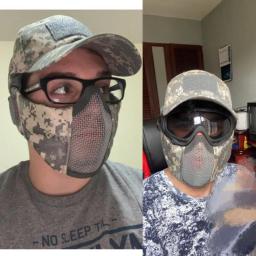 Fio De Aço Tático Máscara Facial, Ternos De Proteção De Ouvido, Paintball, Airsoft, Combate De Campo, Equipamento Militar, Acessórios, Paintball - Image 4
