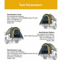 Barraca De Acampamento Portátil Impermeável, Tenda De Cauda De Pesca Dobrável, Tenda Do Caminhão Do Carro Do Pickup - Image 6
