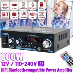 AK35 Amplificador HiFi Bluetooth Digital, Amplificador de Som, Suporte AMP, MP3 Channel 2.0, 110V-240V, Adequado para Casa, Carro, MAX 400W x 2 - Image 1