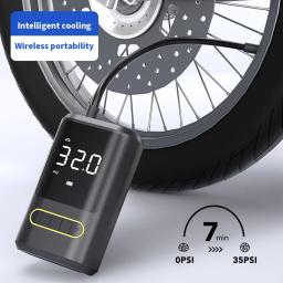 Inflador de pneus de bicicleta portátil multiuso 150psi mini bomba de ar inflável automática usb tipo-c recarregável 4000mah bateria - Image 4