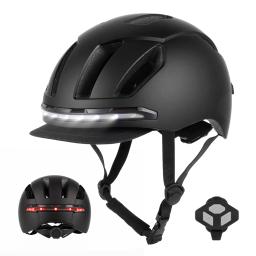 Ciclismo capacete com led turn signal respirável inteligente capacete de segurança à prova dwaterproof água com luz frontal & traseira para homens - Image 1