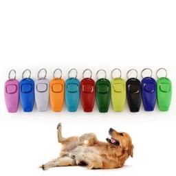 1pc treinamento do cão apito animal de estimação clicker cartão de resposta instrutor do cão de estimação guia assistivo com anel chave guia de ajuda do cão 2 em 1 suprimentos para animais de estimação - Image 1