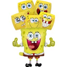 3D Sponge-Bob Foil Balão Decorações, Talheres descartáveis, Guardanapos Prato, Fontes Do Partido De Aniversário - Image 5