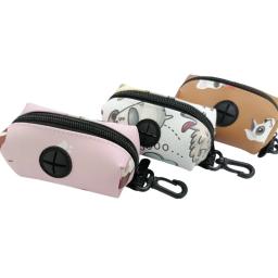 Sacos lixo para animais estimação, dispensador sacos cocô, suporte para coleira cachorro, sólido e portátil - Image 2