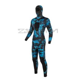 Fato de mergulho longo com capuz masculino, mergulho subaquático, natação, surf, neoprene, 5mm - Image 4