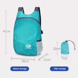 Mochila impermeável e leve para montanhismo para homens e mulheres, respirável e dobrável, bolso de nylon, escalada e trekking - Image 6