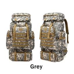 Impermeável Molle Camo Mochila Tática, Caminhadas, Camping, Viagem Mochila, Esportes ao ar livre, Escalada Bag, 80L - Image 3