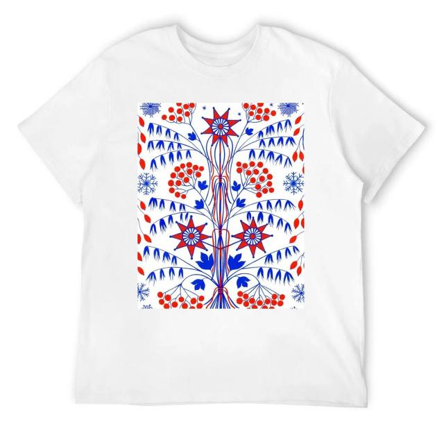 Chervona Kalyna Camiseta Vintage Anime Pesada Masculina
