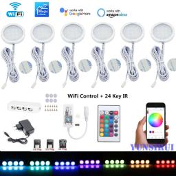 RGB LED Sob a Luz do Armário, Cozinha Contador Kit Móveis, Wi-Fi, Magic Home App, 24Key Controle Remoto, Cozinha Dimmer, DC 12V - Image 1