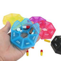 Casos De Comprimidos De Plástico Portátil, Tablet Titular, Candy Box, Tablet Dispenser, Pill Container, Organizador De Viagem, 7 Dias - Image 4