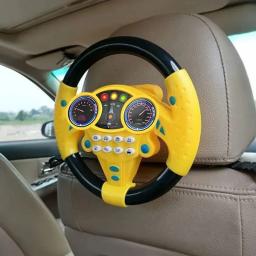 Infantil brilhante simulação volante brinquedos brinquedo das crianças educação precoce copilotos carrinho de volante brinquedos vocais - Image 1