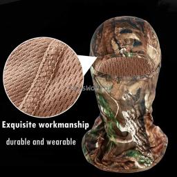 Balaclava camuflada tática, máscara facial completa para caça ao ar livre, bicicleta, ciclismo, bandana, pescoço, combate, airsoft - Image 6