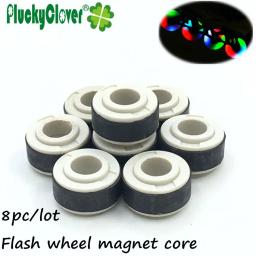 8 pçs/lote Núcleo Magnético Para Patins Inline Sapatos Flash Roda LED Ímã Bucha Núcleos Para Quebrar Sapatos Núcleo de Ferrite Ímã Anéis - Image 1
