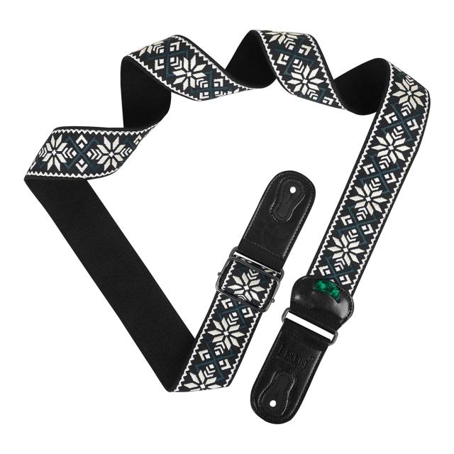 Correia Ajustável de Algodão Puro com Estilo Étnico e Corda para Bordado, Acessórios Ideais para Guitarra
