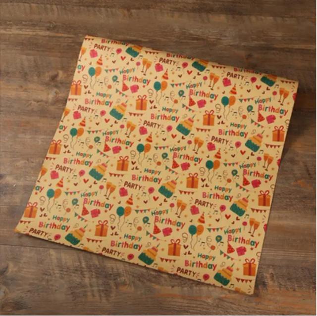 Papel de Embrulho Natalino Espesso para Presentes e Flores 50x70cm - Perfeito para Festas de Ano Novo
