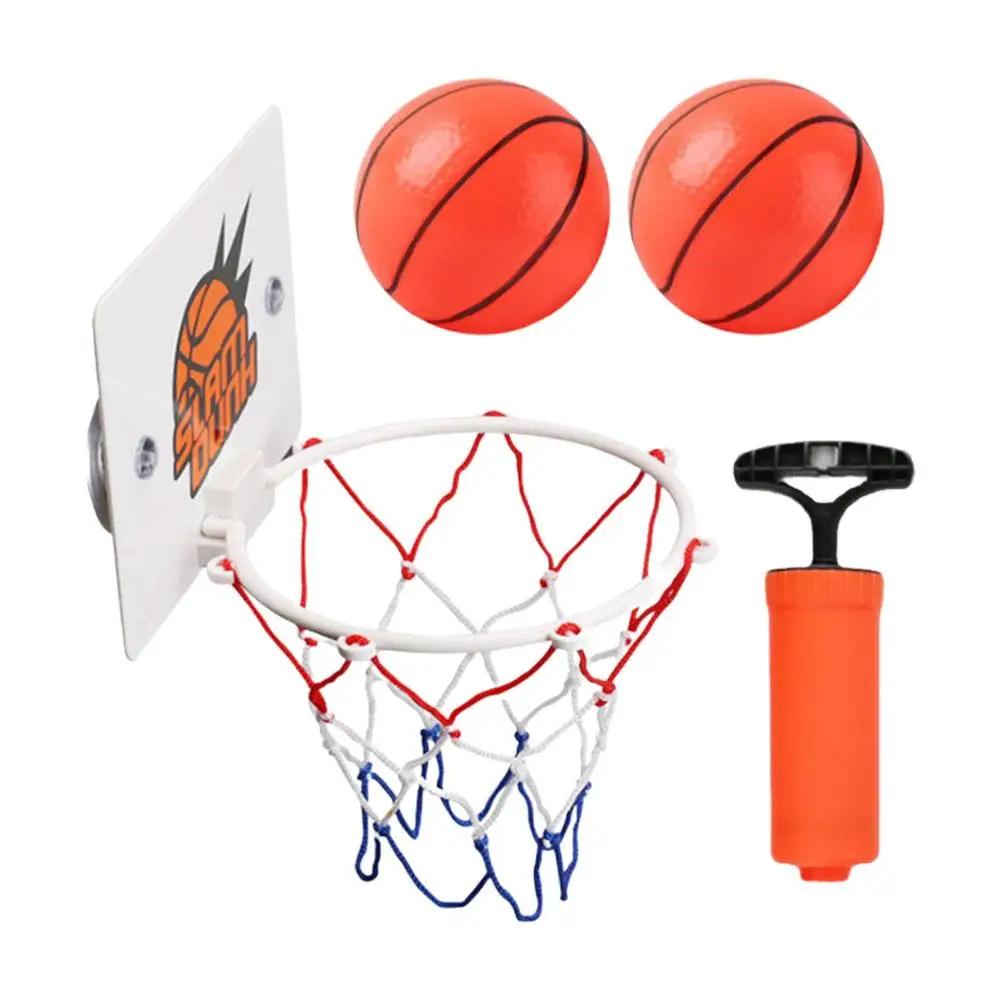 Aro de basquete interno com ventosa para crianças, mini aro com brinquedo de bola 2, mochilas para meninos e meninas, esportes, porta do quarto - Image 1