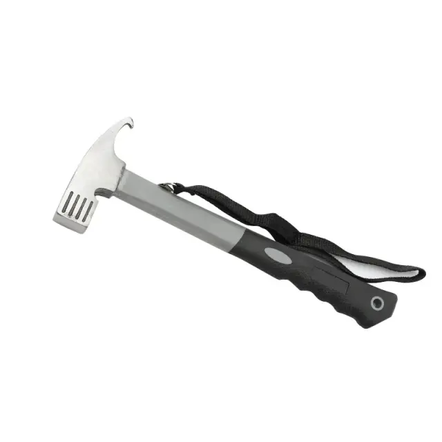 Martelo Multifuncional para Acampamento em Aço de Alto Carbono com Estacas para Barraca e Dossel