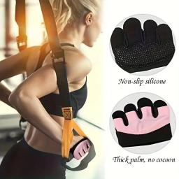 Luvas sem dedos para homens, absorção de suor, antiderrapante, ideal para esportes ao ar livre, tiro, caça, airsoft, ciclismo, 1 par - Image 2