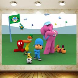 POCOYO-Personalizar Backdrop Jogo, Fontes De Festa De Aniversário, Baby Shower Banner, Decoração Do Quarto Do Miúdo - Image 4