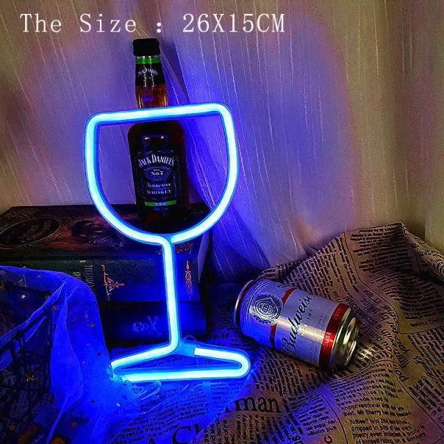 Luz Neon LED Beer Tempo Alimentada por USB para Decoração de Loja, Bar, Restaurante e Festas