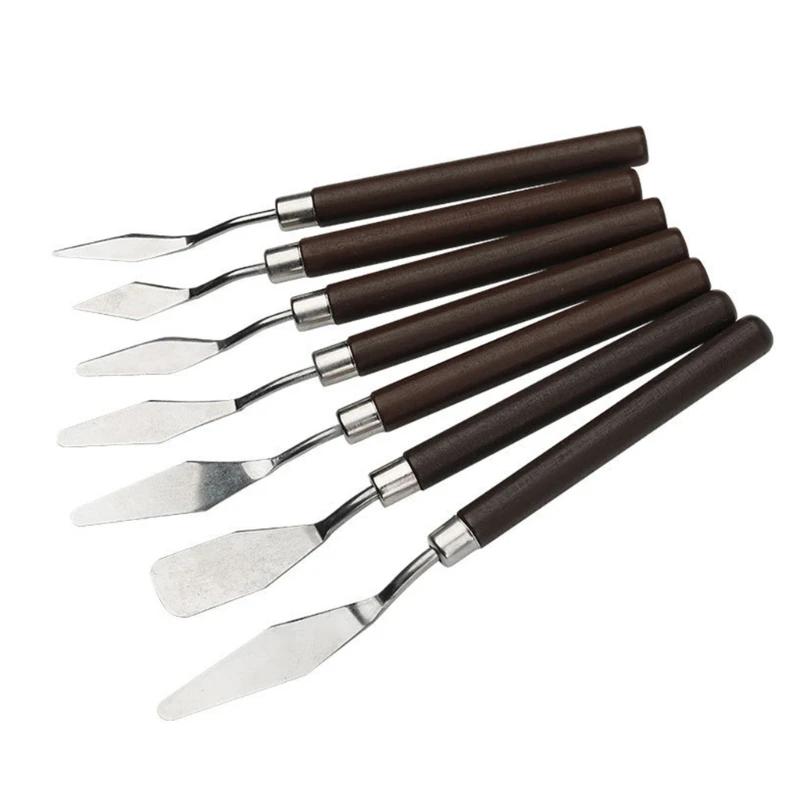 Conjunto ferramentas paleta espátula, 7 peças, ferramenta paleta, raspador mistura aço para a - Image 1