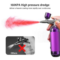 Airbrush Prego Com Compressor Airbrush portátil para unhas Bolo Tatuagem Maquiagem Pintura Air Spray Gun Injector De Oxigênio Kit Escova De Ar - Image 2