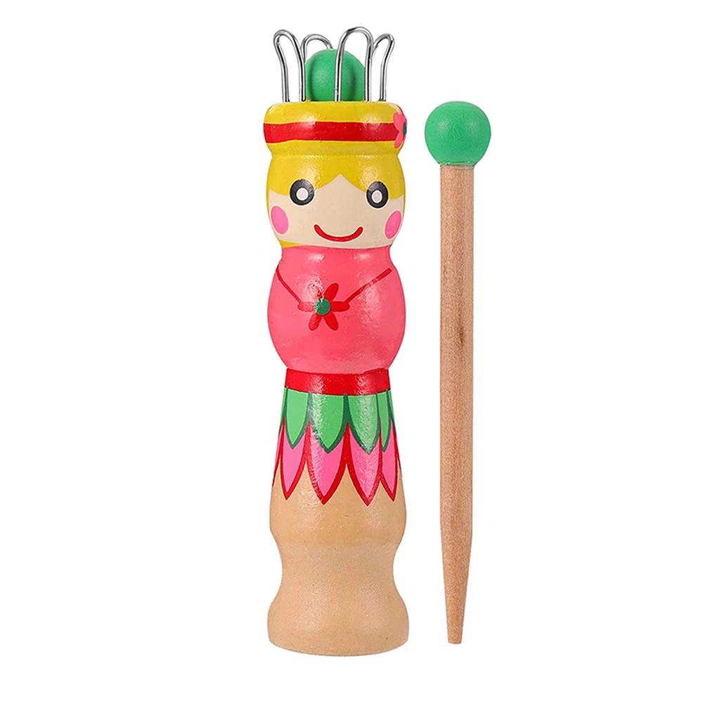 Carretel De Tricô De Madeira Com Agulha, Ferramenta De Tricô Francês, Fio De Madeira, Doll Maker, Carfts, Estilo 2 - Image 1