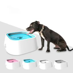 Tigelas de água flutuantes sem molhar a boca para animais de estimação, lento anti-transbordamento, dispensador de alimentação, grande capacidade, cão, gato, 1.5l - Image 1