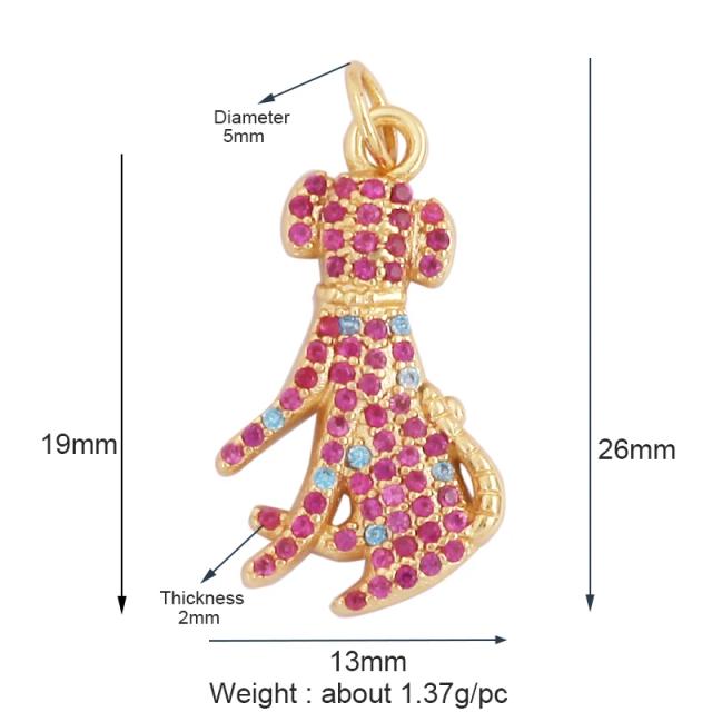 Pingente Único de Ouro 18k com Animais: Cão, Gato, Coruja, Raposa, Ovelha e Cabra para Colares e Pulseiras