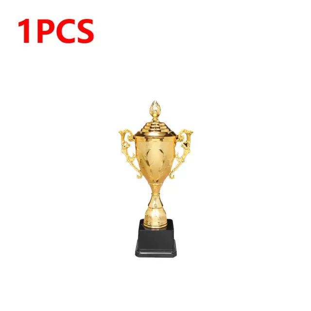Troféu Dourado com Tampa para Vencedores - Ideal para Crianças e Adultos em Basquete e Futebol - 8.5"