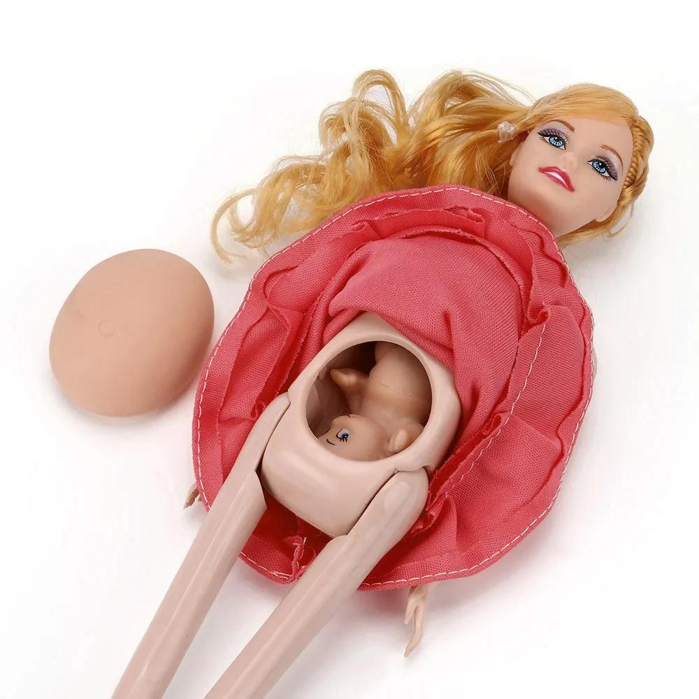 Bebê brinquedo gravidez boneca conjunto boneca grávida terno boneca ter um bebê em sua barriga para barbie boneca brinquedo da criança brinquedo educativo 2022 - Image 1