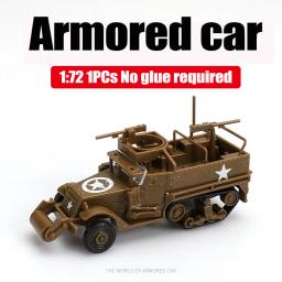 Escala 1/72 1/48 montado modelo diy meia trilha veículo blindado 4d brinquedos que faz a areia militar mesa cena layout plástico diorama - Image 3