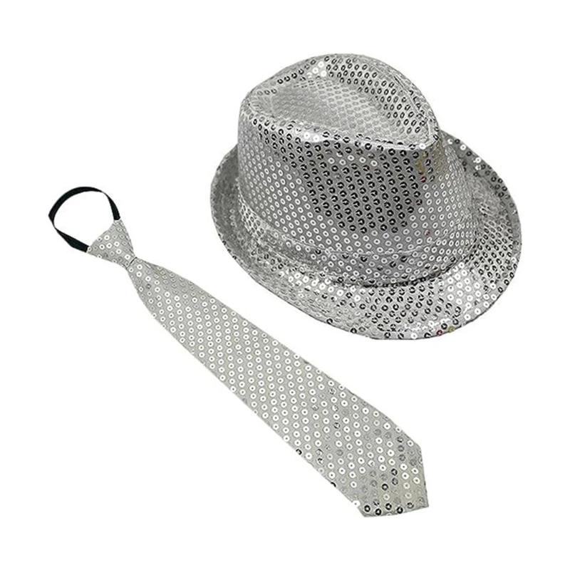 Chapéu de discoteca com lantejoulas cintilantes fantasia de carnaval para artigos de decoração de festa - Image 1