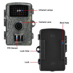 Câmera multifuncional portátil de caça ao ar livre, câmera de trilha de vídeo fotográfica, observação animal, monitoramento de casa, dia e noite, 16MP, 1080p - Image 2