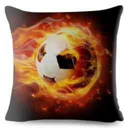 Desenhos animados Futebol Imprimir Fronha, Praça Almofada Capa, Pele De Pessach, Decoração Do Sofá, Casa - Image 3